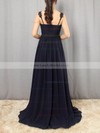 Chiffon V-neck Floor-length Empire Appliques Lace Prom Dresses #LDB020105081