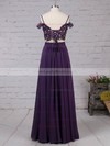 Chiffon V-neck Floor-length A-line Beading Prom Dresses #LDB020105087
