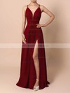 Chiffon V-neck Floor-length A-line Ruffles Prom Dresses #LDB020105837