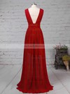 Chiffon V-neck Floor-length A-line Ruffles Prom Dresses #LDB020105865