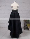 Satin V-neck Asymmetrical A-line Prom Dresses #LDB020105866