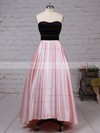 Satin Strapless Asymmetrical Ball Gown Pockets Prom Dresses #LDB020105911