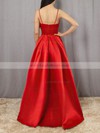 Satin Scoop Neck Asymmetrical Ball Gown Prom Dresses #LDB020105912