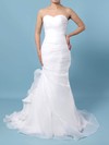Chiffon Sweetheart Trumpet/Mermaid Sweep Train Ruched Wedding Dresses #LDB00023291