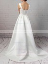 Satin Square Neckline Ball Gown Sweep Train Beading Wedding Dresses #LDB00023171