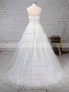 Tulle Strapless Ball Gown Sweep Train Appliques Lace Wedding Dresses #LDB00023175