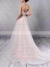 Tulle Sequined Sweetheart Princess Sweep Train Beading Wedding Dresses #LDB00023234