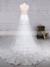 Tulle V-neck Trumpet/Mermaid Detachable Beading Wedding Dresses #LDB00023148