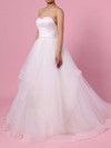 Lace Tulle Sweetheart Ball Gown Sweep Train Beading Wedding Dresses #LDB00023172