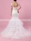 Organza Sweetheart Trumpet/Mermaid Sweep Train Appliques Lace Wedding Dresses #LDB00023180
