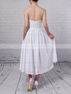Lace Satin Scoop Neck Princess Tea-length Pockets Wedding Dresses #LDB00023293