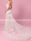 Trumpet/Mermaid Sweetheart Lace Tulle Watteau Train Sashes / Ribbons Wedding Dresses #LDB00023140