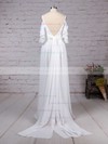 Chiffon V-neck A-line Sweep Train Sashes / Ribbons Wedding Dresses #LDB00023303