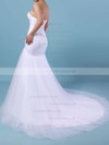 Tulle Sweetheart Trumpet/Mermaid Sweep Train Ruched Wedding Dresses #LDB00023219
