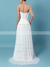 Chiffon Sweetheart A-line Sweep Train Beading Wedding Dresses #LDB00023260