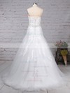 Tulle Sweetheart Trumpet/Mermaid Court Train Appliques Lace Wedding Dresses #LDB00023150