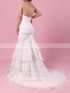 Organza Tulle Sweetheart Trumpet/Mermaid Sweep Train Beading Wedding Dresses #LDB00023217