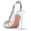 Women's Pumps Stiletto Heel Silver PVC Wedding Shoes #LDB03030865