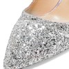 Women's Pumps Kitten Heel Sparkling Glitter Wedding Shoes #LDB03030870