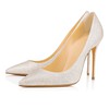 Women's Pumps Stiletto Heel Silver Sparkling Glitter Wedding Shoes #LDB03030872
