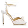 Women's Pumps Stiletto Heel Ivory Patent Leather Wedding Shoes #LDB03030873