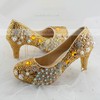 Women's Pumps Cone Heel Leatherette Wedding Shoes #LDB03030916