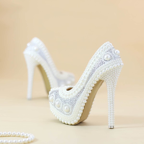 Women's Pumps Stiletto Heel Leatherette Wedding Shoes #LDB03030932