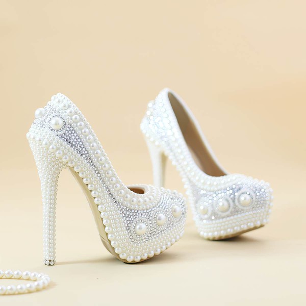 Women's Pumps Stiletto Heel Leatherette Wedding Shoes #LDB03030932