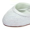 Women's Pumps Cone Heel White Satin Wedding Shoes #LDB03030887