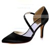 Women's Pumps Stiletto Heel Satin Wedding Shoes #LDB03030888