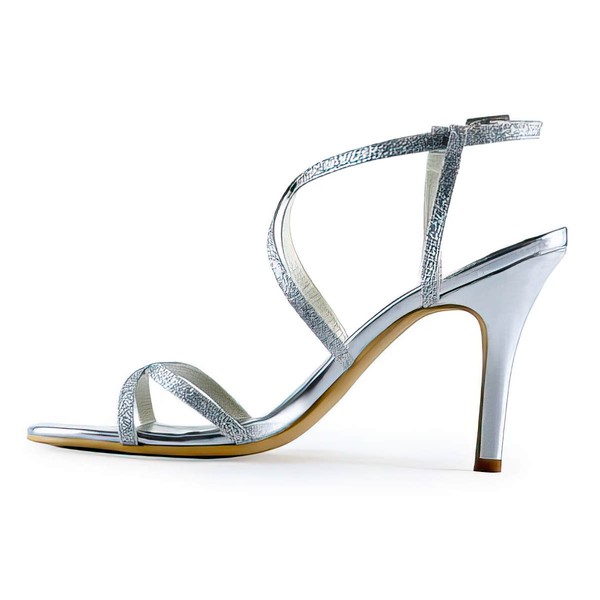 Women's Sandals Stiletto Heel Sparkling Glitter Wedding Shoes #LDB03030891
