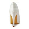 Women's Pumps Stiletto Heel White Satin Wedding Shoes #LDB03030898