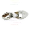 Women's Pumps Cone Heel White Satin Wedding Shoes #LDB03030899