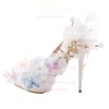 Women's Pumps Stiletto Heel White Leatherette Wedding Shoes #LDB03030907