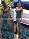 Trumpet/Mermaid Off-the-shoulder Sequined Sweep Train Tiered Prom Dresses #LDB020102197