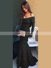 Trumpet/Mermaid Off-the-shoulder Lace Sweep Train Prom Dresses #LDB020102214