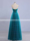A-line Sweetheart Tulle Floor-length Beading Prom Dresses #LDB020102225