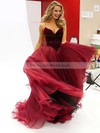 Ball Gown V-neck Organza Velvet Floor-length Prom Dresses #LDB020102419
