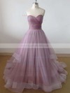 Princess Sweetheart Tulle Sweep Train Ruffles Prom Dresses #LDB020102507