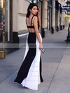A-line Square Neckline Chiffon Jersey Floor-length Ruffles Prom Dresses #LDB020103026
