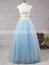 Ball Gown Scoop Neck Satin Tulle Floor-length Prom Dresses #LDB020103301