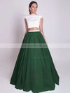 Ball Gown Scoop Neck Satin Tulle Floor-length Prom Dresses #LDB020103301