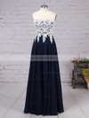 A-line Sweetheart Chiffon Floor-length Appliques Lace Prom Dresses #LDB020103501
