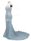 Trumpet/Mermaid Sweetheart Jersey Court Train Appliques Lace Prom Dresses #LDB020103733