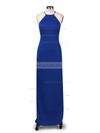 Sheath/Column Scoop Neck Jersey Floor-length Prom Dresses #LDB020104474