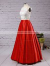 Ball Gown Square Neckline Satin Floor-length Appliques Lace Prom Dresses #LDB020104587