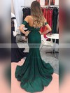Trumpet/Mermaid Off-the-shoulder Jersey Sweep Train Ruffles Prom Dresses #LDB020104844