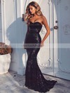Trumpet/Mermaid Sweetheart Sequined Sweep Train Prom Dresses #LDB020104962