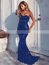 Trumpet/Mermaid Sweetheart Sequined Sweep Train Prom Dresses #LDB020104962