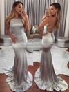 Trumpet/Mermaid Scoop Neck Silk-like Satin Sweep Train Lace Prom Dresses #LDB020105251